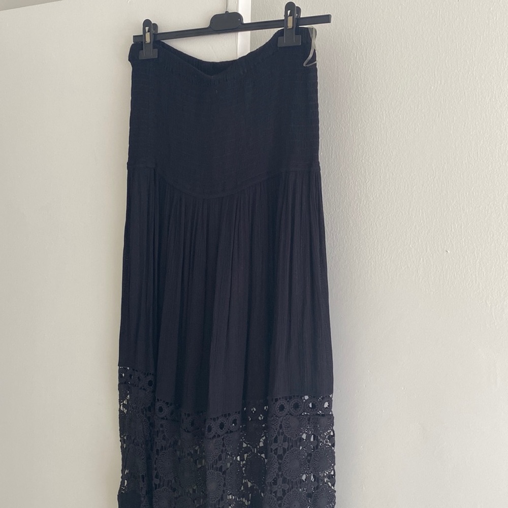 Strapless crochet dress